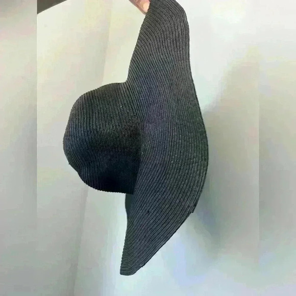 Joe Fresh Women’s Black Paper Polyester Large Euro Summer Coastal Sun Hat - Picture 7 of 8